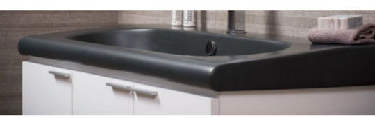 Adamidis Velvet Master 103 Шкаф със Мивка Д99.5xШ43xВ48см Бяло/черно