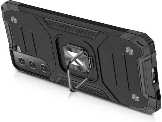 Wozinsky Ring Armor Back Cover Plastic Black (Galaxy S22+)