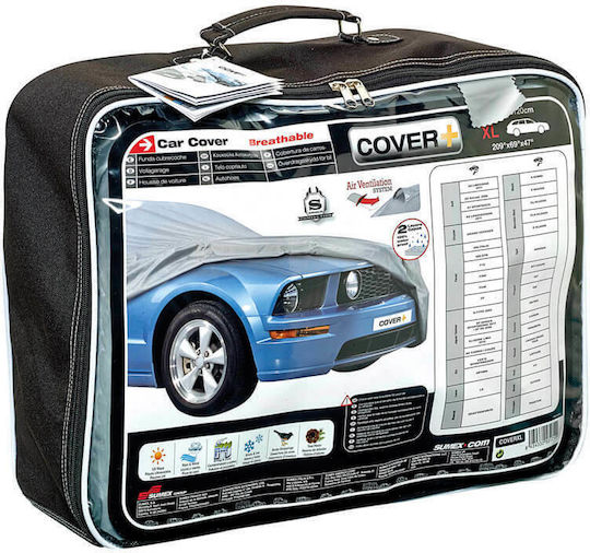 Car+ Covers for Car with Carrying Bag 530x175x120cm Waterproof XLarge Secured with Straps