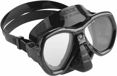 Seac Silicone Diving Mask Set with Respirator Elba Black