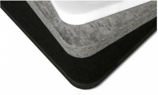 Audiodesigner Ecoplan Rectangle Panou Material De Tratamente Audio (4 Bucăți) Cu Design Straight 60cm x 120cm În Culoare Gri