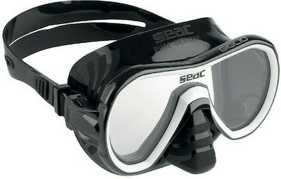 Seac Silicone Diving Mask Giglio Black/White Black