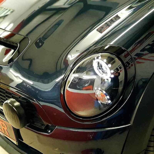 Carner Front Lights Angel Eyes for Mini Cooper R55/56/57/58/59 Black with Motor 2006-2013 2pcs