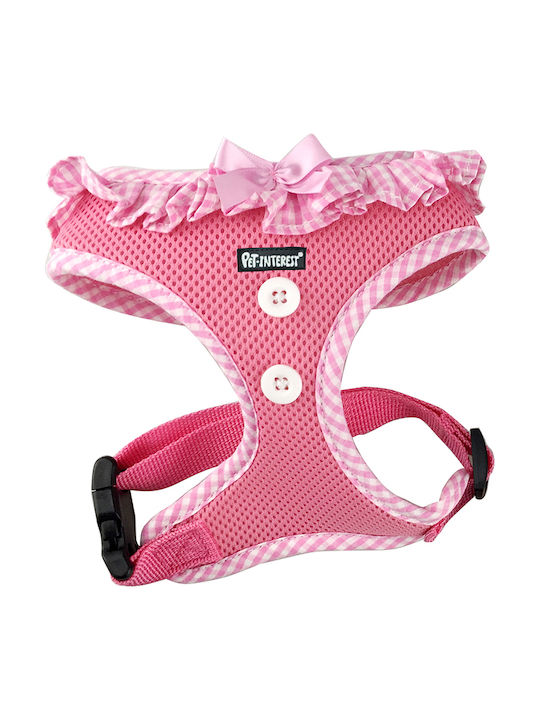 Pet Interest Σαμαράκι Σκύλου Γιλέκο Gingham Trim Ροζ Large 48 - 65cm