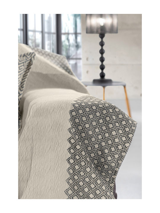 Guy Laroche Dreisitzer-Sofa Wurf 2 Seiten Zircon 180x300cm Grey