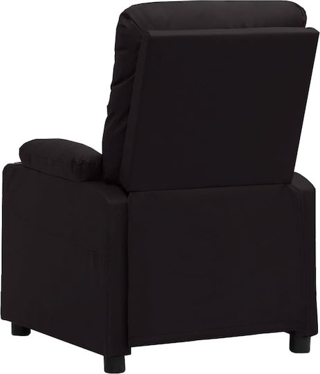 Relaxsessel Friseurwaschbecken mit Fußhocker aus Kunstleder Schwarz 78.5x93x96.5cm