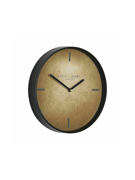 Iliadis Wall Clock Plastic Gold Ø30cm