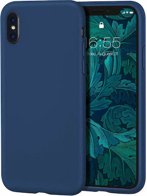 Sonique Liquid Umschlag Rückseite Silikon Blau (iPhone X / Xs) 46-61770