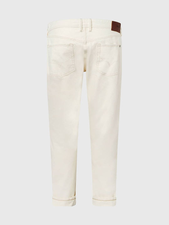 Callen Cropped Men's Jeans Pants Cropped with Relaxed Fit White