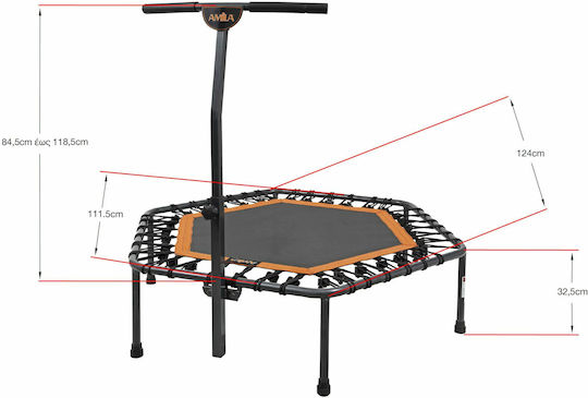 AMILA Gymnastics Trampoline 111.5cm with Handle