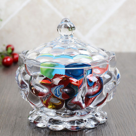 Homestyle Фонтанера Стъклен с Капак 8x8см Transparent Homestyle Фонтанера Стъклен с Капак 8x8см Transparent