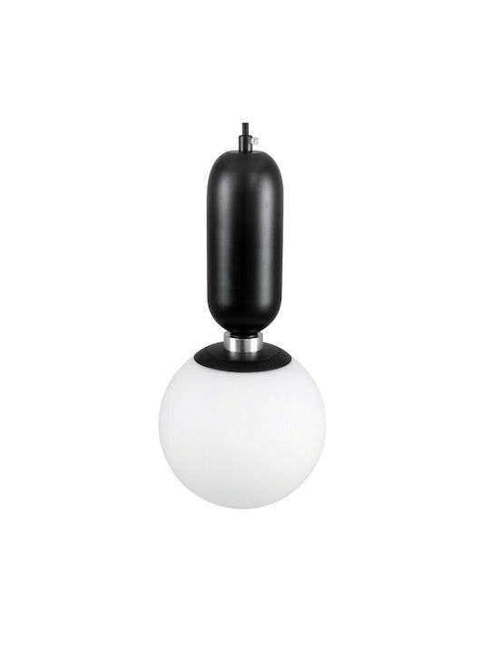 GloboStar Maverick Hängelampe Schwarz Kugel mit Fassung E27 30x20x33cm.