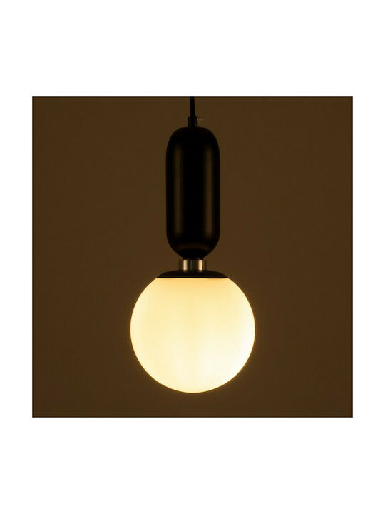 GloboStar Maverick Pendant Light Suspension Ball for Socket E27 Black