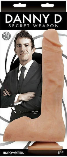 Ns Novelties Stars Danny D's Secret Weapon Dong Realistisches Dildo mit Hoden und Saugnapf Fleisch 27cm