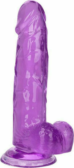Calexotics Size Queen Dildo Realistisches Dildo mit Hoden und Saugnapf Purple 15cm