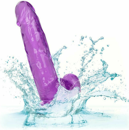 Calexotics Size Queen Dildo Realistisches Dildo mit Hoden und Saugnapf Purple 15cm