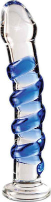 Pipedream Icicles No 5 Glass Dildo Clear / Blue 18cm