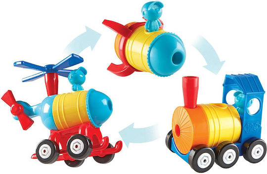 Learning Resources 1-2-3 Build It! Rocket-Train-Helicopter STEM Образователна Игра Образователни за Над 2 години Години