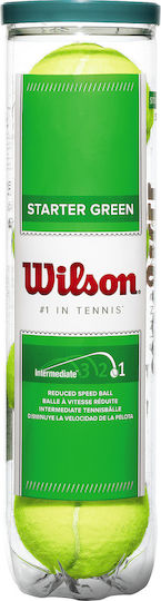 Wilson Starter Play Green Tennis Balls for Practice 4 Pieces