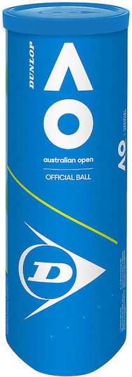 Dunlop Australian Open Tournament Tennis Balls 3pcs