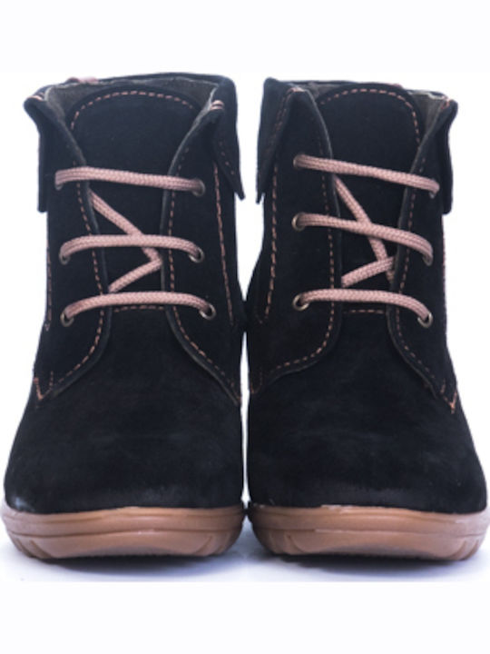 Wildleder Stiefeletten Damen Schwarz