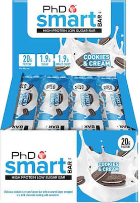 PhD Smart Batoane cu 20gr Proteină & Aromă Cookie-uri și cremă 12x64gr