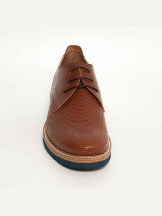 Nice Step Men's Leather Casual Shoes Tabac Brown