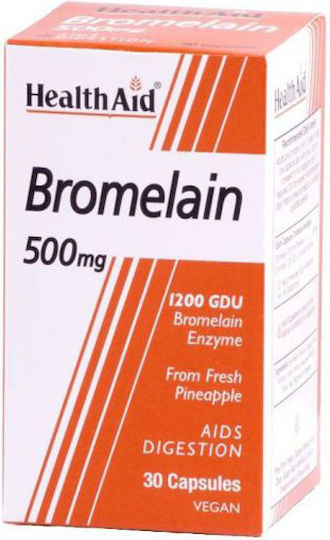 Health Aid Bromelain 500мг 30 вегетариански капсули