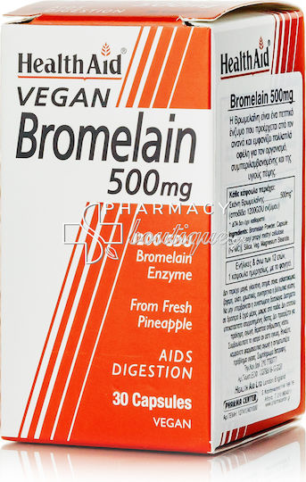Health Aid Bromelain 500мг 30 вегетариански капсули
