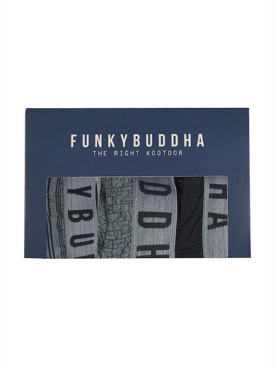 Funky Buddha Men's Boxers Multicolour with Patterns 3Pack