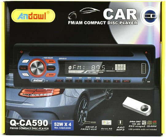 Andowl Qca590 Ραδιόφωνο Αυτοκινήτου (1DIN) (Bluetooth/USB)