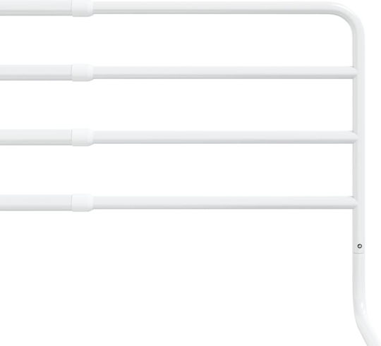 vidaXL Bară de protecție pentru pat Montaj simplu din Metal în Culoare Alb 137εκ. 1buc
