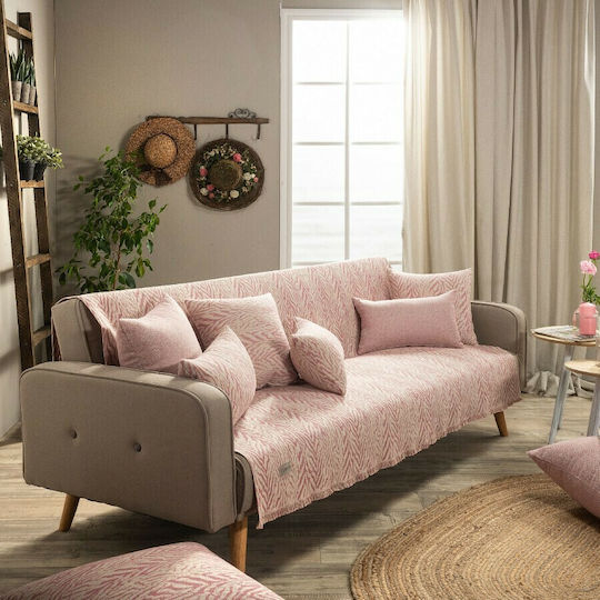 Teoran Vicenza Dreisitzer-Sofa Wurf Chenille 180x300cm