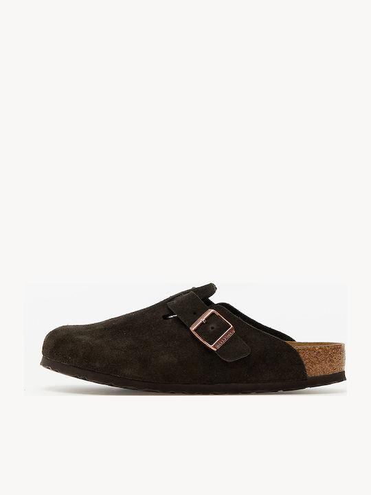 Boston Leather Men's Slippers Brown Anatomical