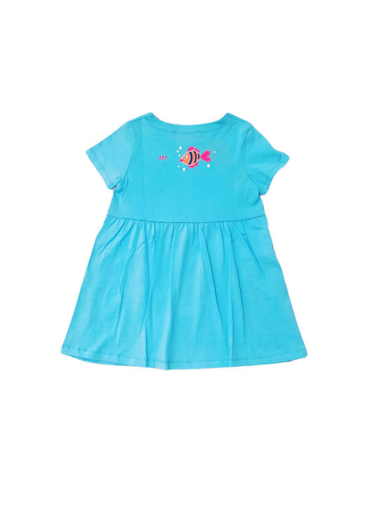 Agatha Ruiz De La Prada Mädchen Kleid Kurzärmelig Türkis