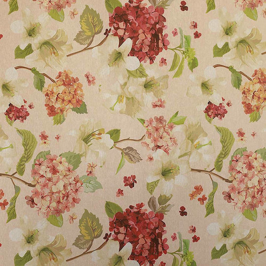Decocraft Decocraft Vorhänge mit Bleistiftfalten Flower Rosa 140x270cm