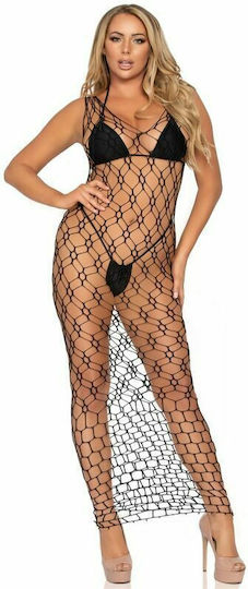 Leg Avenue 86965 Hexi Net Maxi Dress Sexy Φόρεμα Black