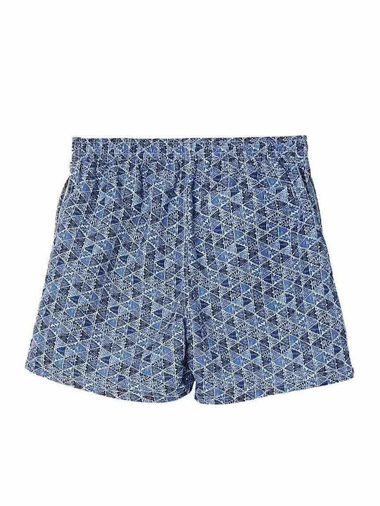 Men's Swimwear Shorts Navy Blue with Patterns
