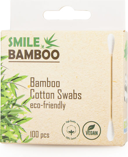 Smile Bamboo Μπατονέτες Βιοδιασπώμενες από Μπαμπού 100τμχ