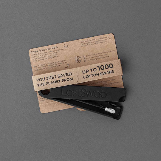 LastObject LastSwab Basic Reusable Cotton Bud Penguin Black 1pcs