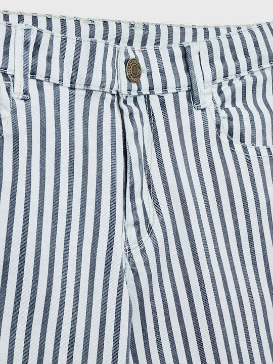 Kids Jean Jean Striped Bull Denim Capri Pants K2RB08D4DN2 bigi big indigo stripes