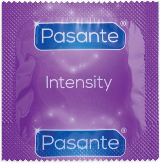 Pasante Προφυλακτικά Intensity 12τμχ 52mm με Ραβδώσεις Natural