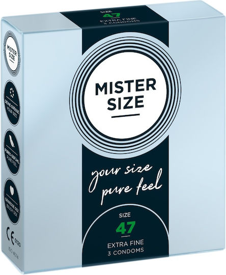 Mister Size Extra Fine Size 47mm Thin Condoms 3pcs