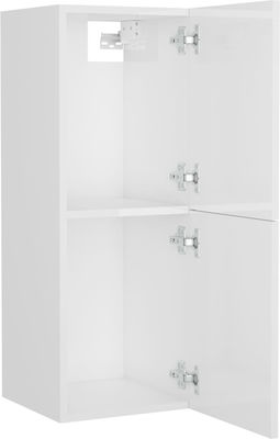 vidaXL Πάγκος με Νιπτήρα & Καθρέπτη με 2 Στήλες Μ100xΒ38.5xΥ46cm Λευκός