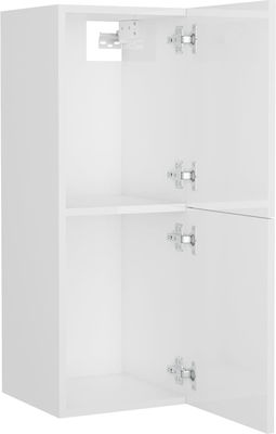 vidaXL Πάγκος με Νιπτήρα, Καθρέπτη & Στήλη Μ90xΒ38.5xΥ46cm Λευκός