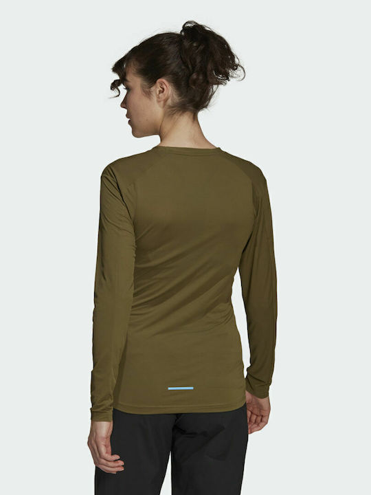 adidas Terrex Primeblue Trail Women's Blouses Focus Olive