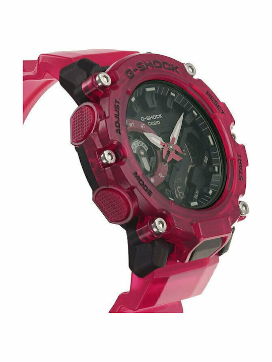 Casio G-Shock Analog/Digital Men's Watch 47.1mm Chronograph Battery with Red Rubber Strap