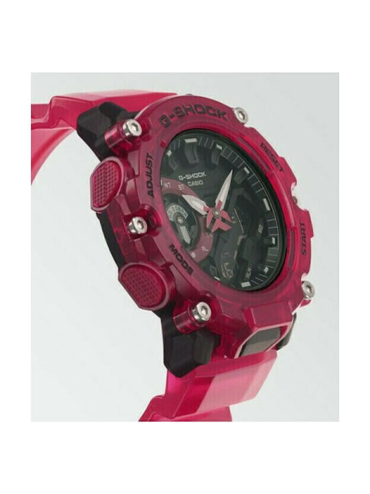 Casio G-Shock Analog/Digital Men's Watch 47.1mm Chronograph Battery with Red Rubber Strap