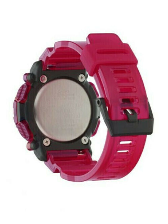 Casio G-Shock Analog/Digital Men's Watch 47.1mm Chronograph Battery with Red Rubber Strap
