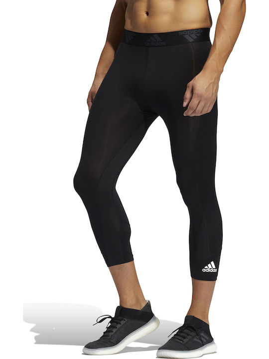 adidas Techifit 3/4 Ανδρικό Αθλητικό Κολάν Compression Capri Μαύρο